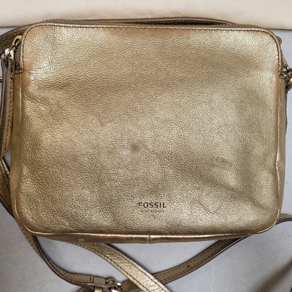 Fossil Gold Crossbody Purse - Picture 1 of 4